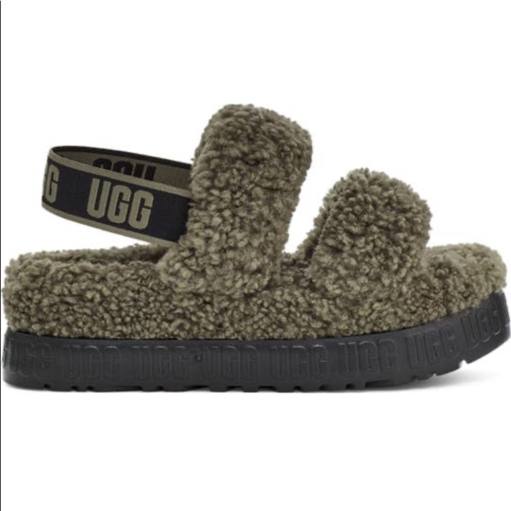 UGG Oh Fluffita Genuine Shearling Slingback  Sandals